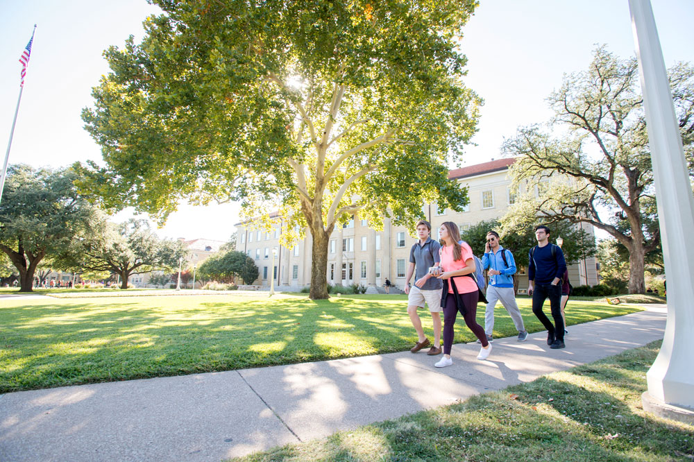 tcu student walk